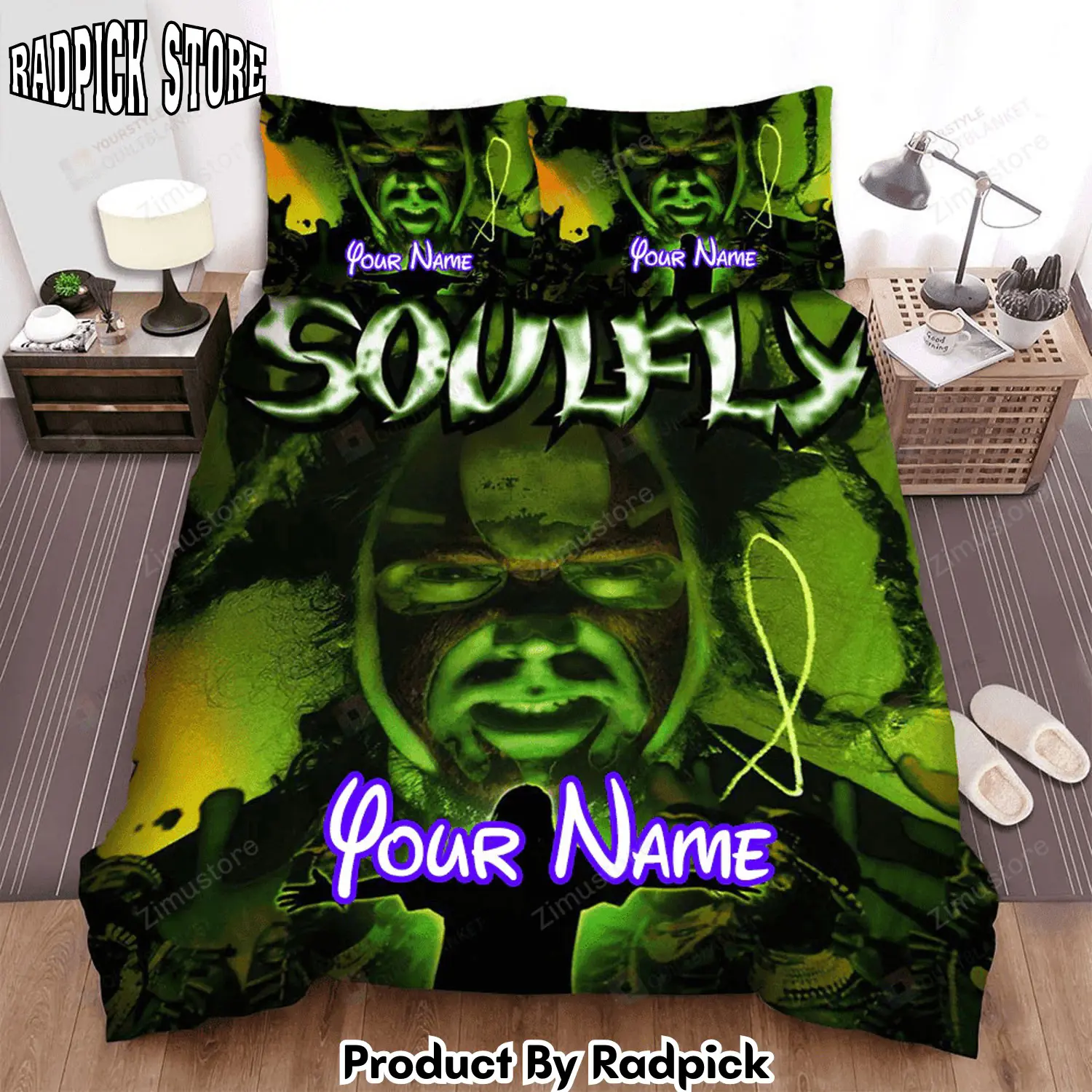 Radpick soulfly band face background bed sheets spread comforter duvet cover personalized name bedding sets rp3272131